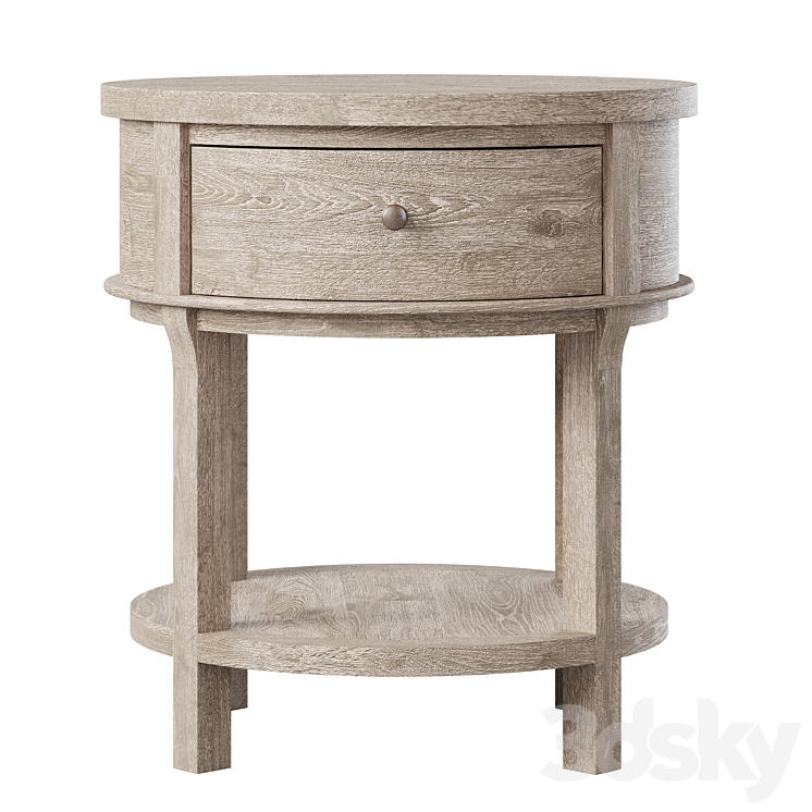 Toulouse 23" Round Nightstand Sideboard & Chest of drawer 3D model