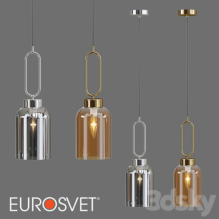 OM Pendant lamp Eurosvet 50229/1 Flou - Pendant light - 3D model