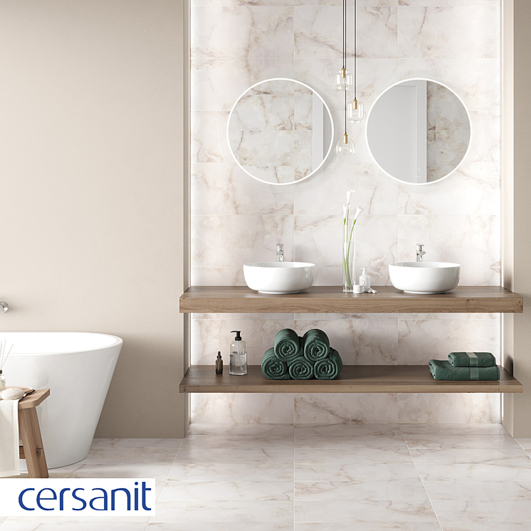 Porcelain tile CERSANIT Cameo beige 29,7X59,8 A16523 - Tile - 3D model