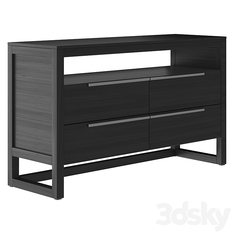 Linea Black 4Drawer Dresser by Crate and Barrel Sideboard & Chest of