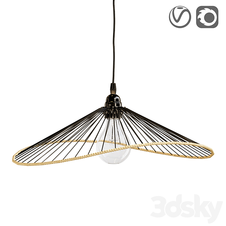 Suspended metal lamp Alara Alara Pendant light 3D model