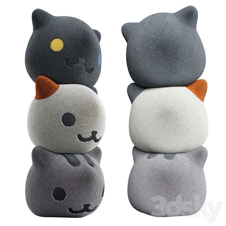 Childrens soft toys Neko Atsume Toy 3D model