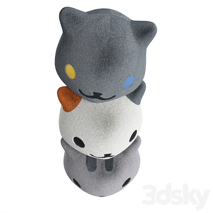 Childrens soft toys Neko Atsume Toy 3D model