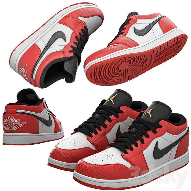 low top red jordans