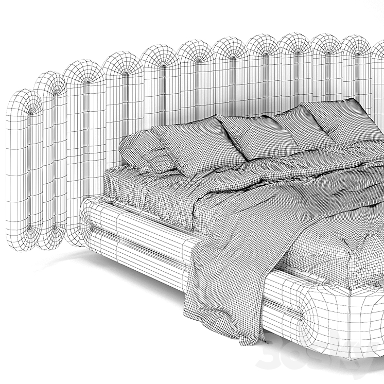Bed Saikli bed Ponkratov design vip Bed 3D model