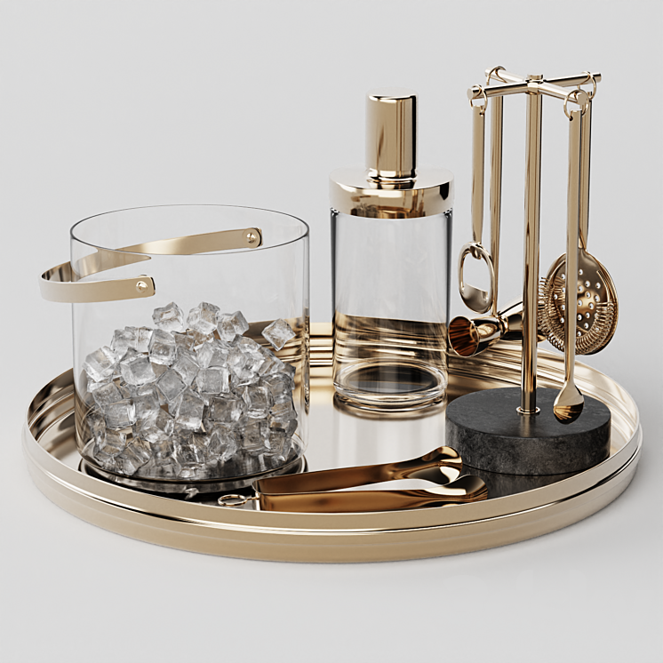 Archer BarwareNickel Other kitchen accessories 3D model