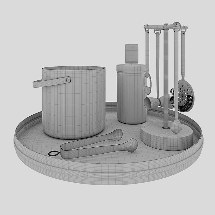 Archer BarwareNickel Other kitchen accessories 3D model