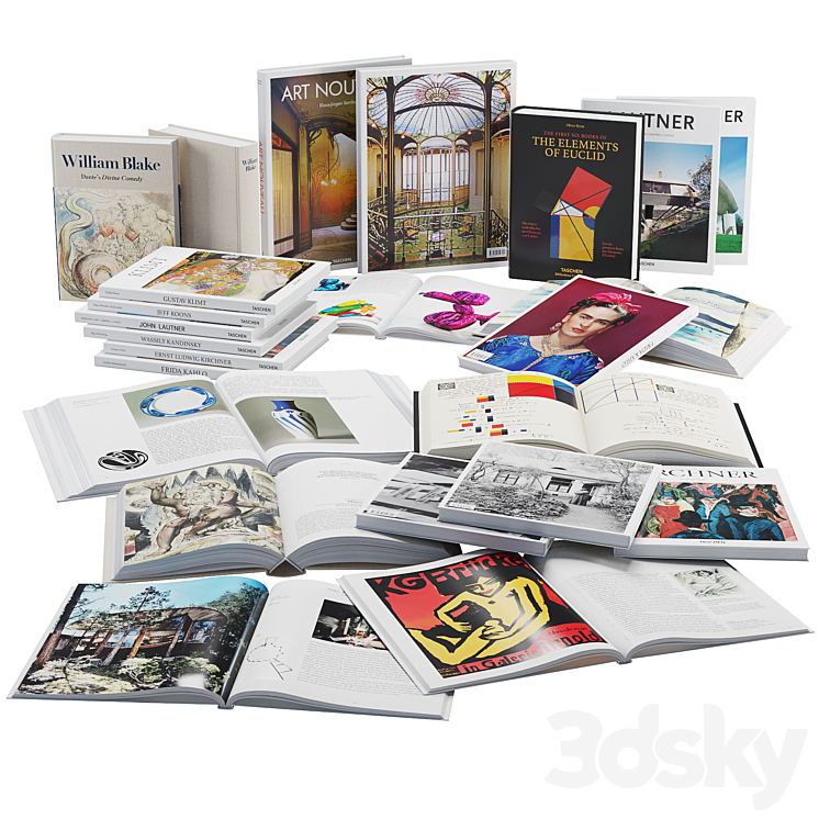 Book Collection Set 6 - Books - 3D model