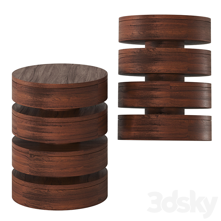 Floating Disks Side Table Table 3D model
