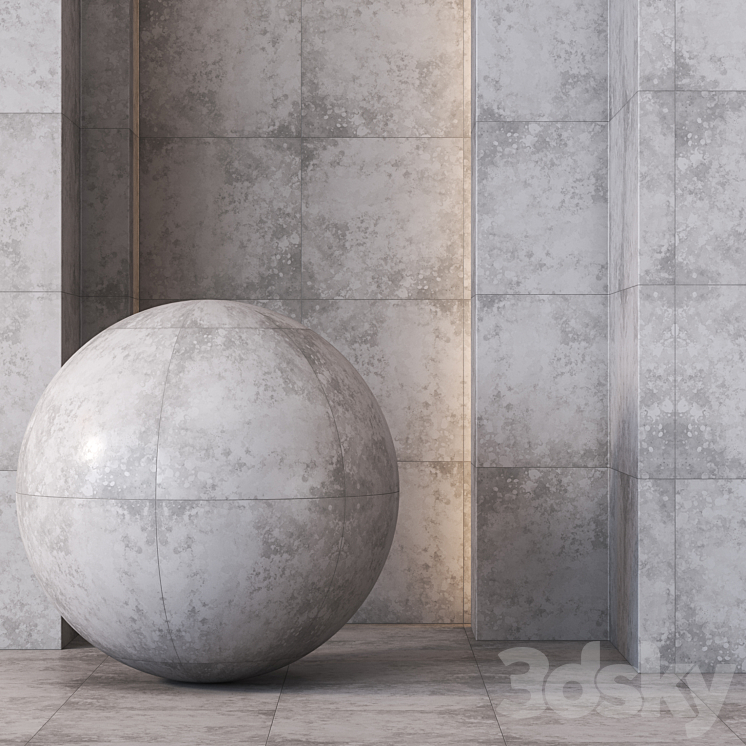 Porcelain Ceramic Texture 4K - Seamless - Tile - 3D model