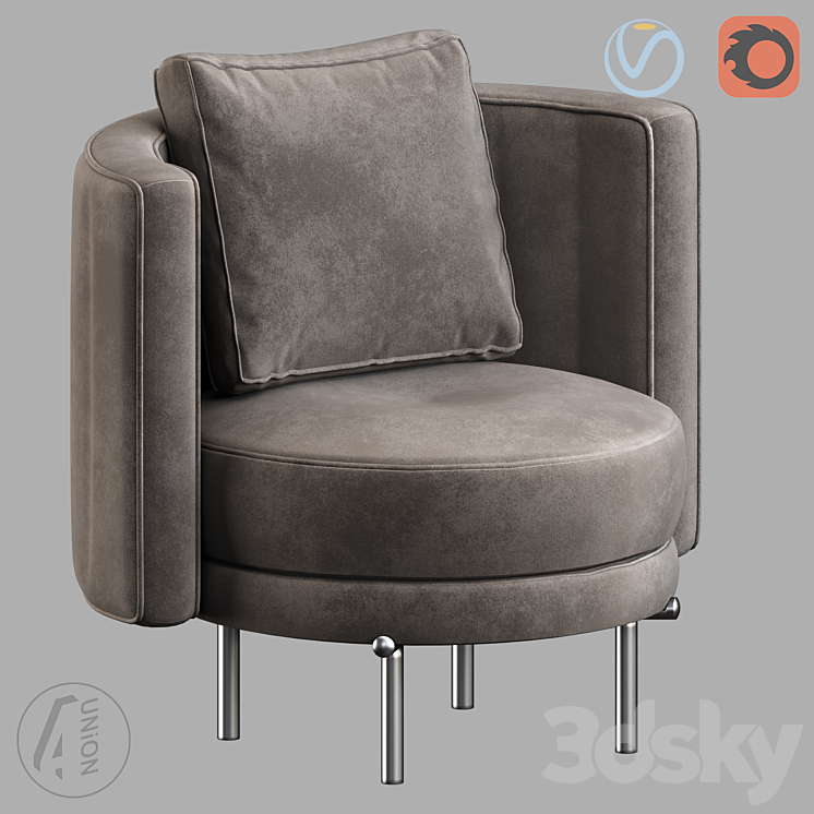 Armchair FREEDOM K0060 4Union.ru Arm chair 3D model