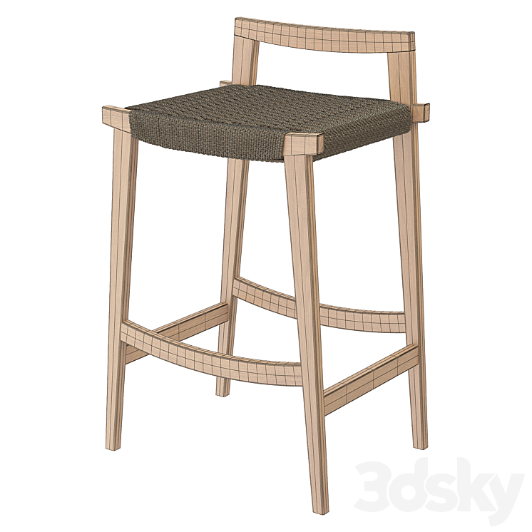 Kioto bar stool by La Redoute Interieurs Chair 3D model