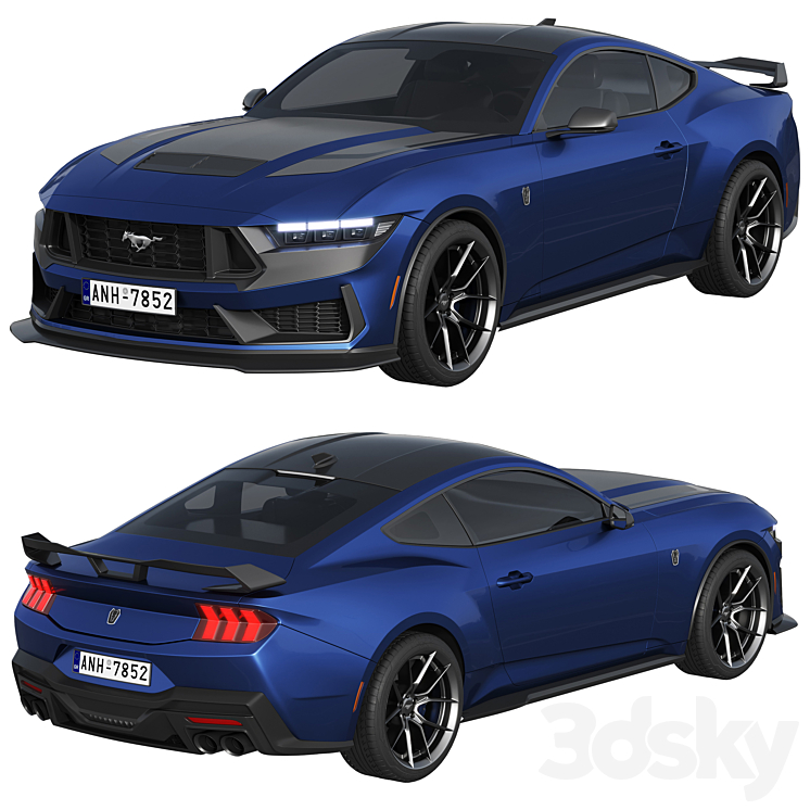 Ford Mustang Dark Horse 2024 Transport 3D model