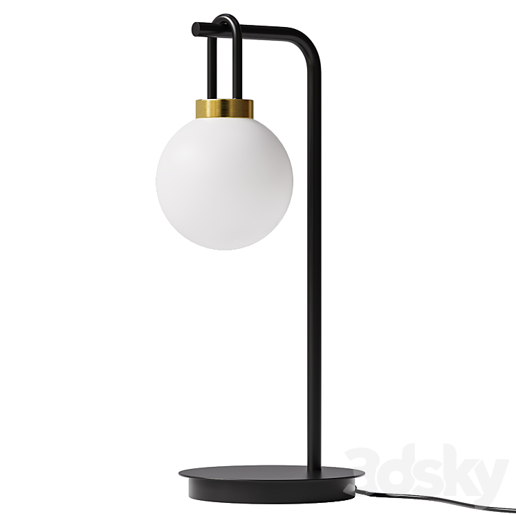 Nyro Table Lamp Black & Antique Brass Table lamp 3D model