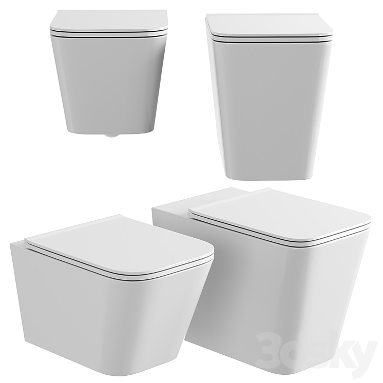 Toilet Iddis Bild - Toilet and Bidet - 3D model