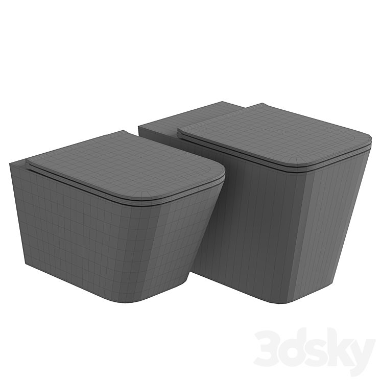 Toilet Iddis Bild - Toilet and Bidet - 3D model