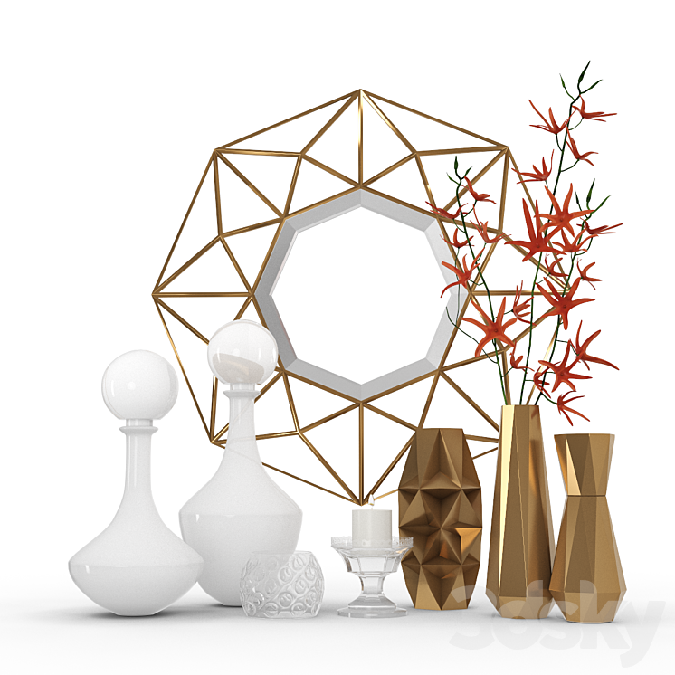 decor set 1 - Decorative set - 3D model
