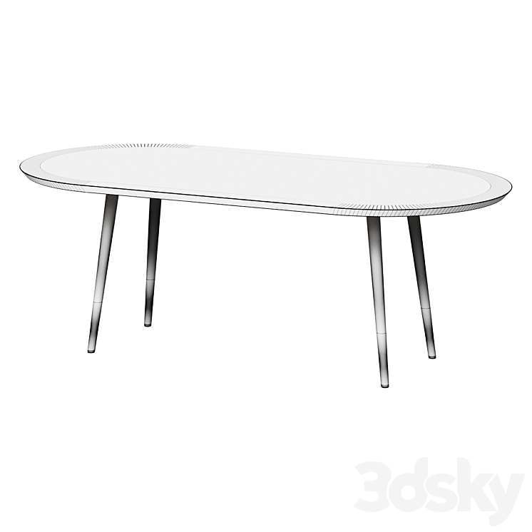 Coffee table Vigor 47" Oval Coffee Table coffee table 3D model
