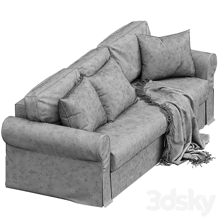 VRETSTORP Sleeper sofa, Totebo light beige IKEA Sofa 3D model