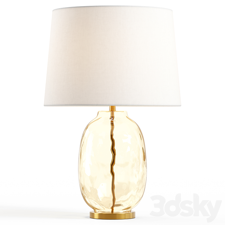 Zara Home The golden glass base lamp Table lamp 3D model