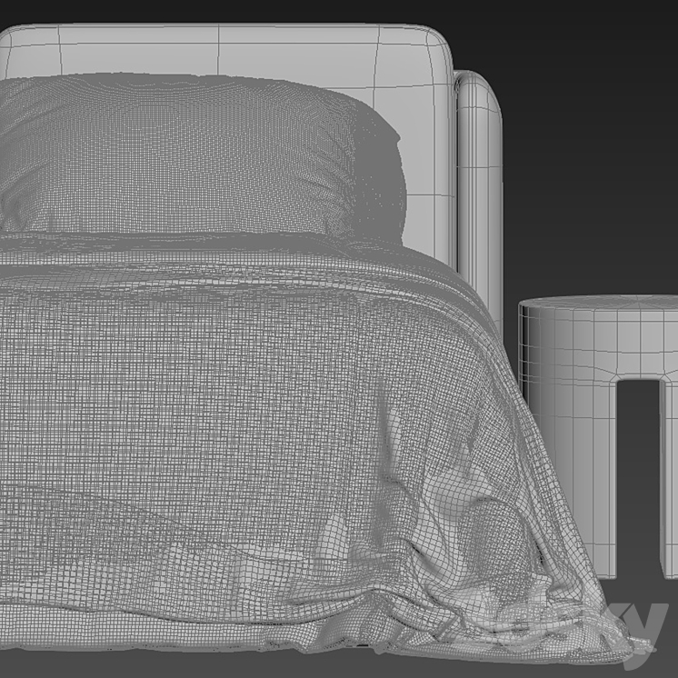Kira By Meridiani Bed 3d Model