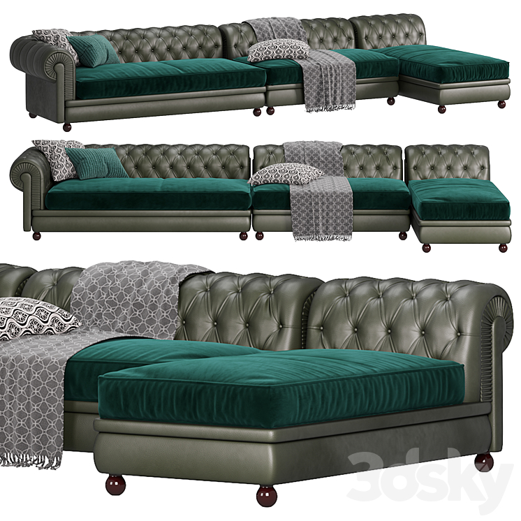CHESTER LINE Sofa by Poltrona Frau Sofa 3D model