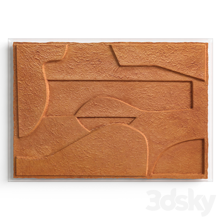 Embossed paper wall art Sarausa, La Redoute Frame 3D model
