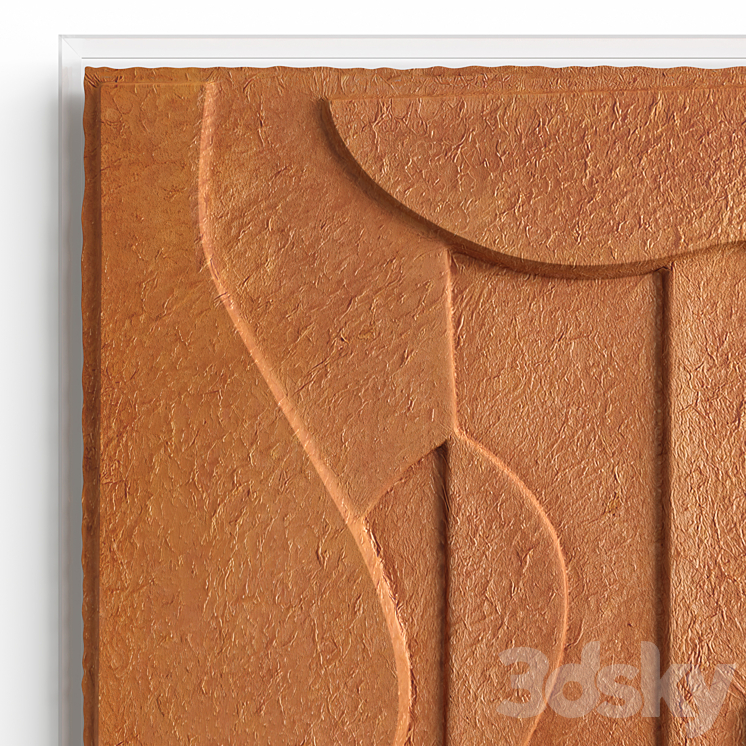 Embossed paper wall art Sarausa, La Redoute Frame 3D model