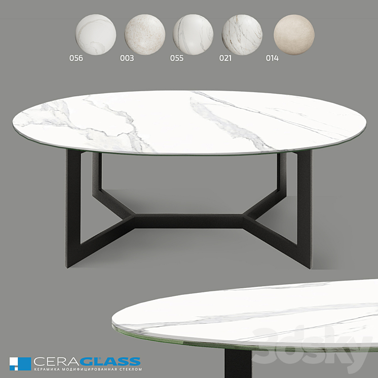 Coffee table Ceraglass CGO000_X Table 3D model