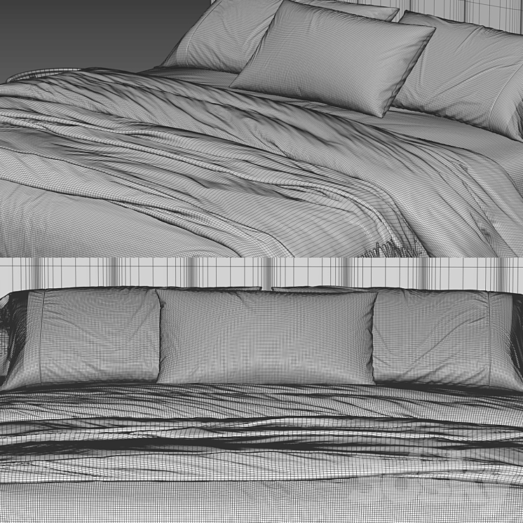 West Elm Emmett Low Profile Bed Bed 3D model