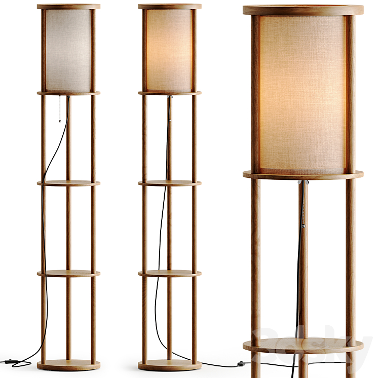 Stewart Shelf Floor Lamp Floor lamp 3D model
