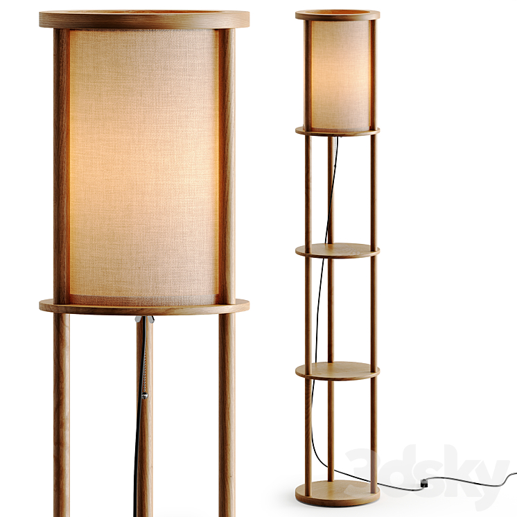 Stewart Shelf Floor Lamp Floor lamp 3D model