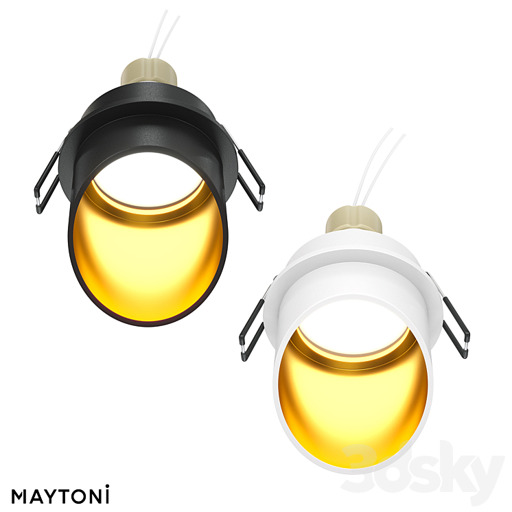 Recessed lamp Lipari DL044-01-GU10-B; DL044-01-GU10-W - Spot light - 3D ...