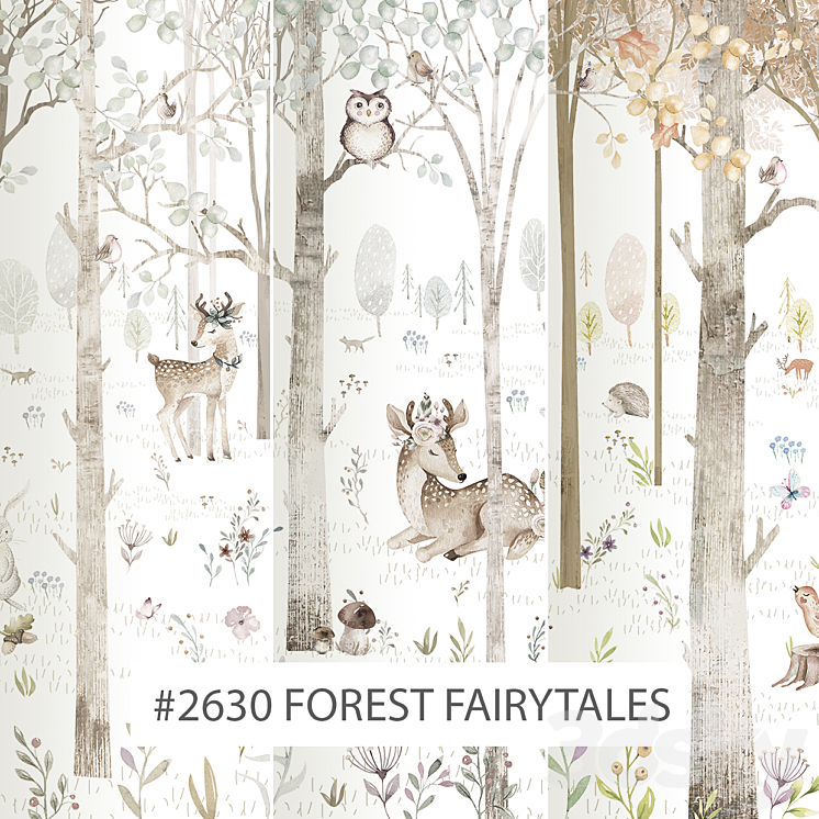 Creativille | wallpapers | 2630 Forest Fairytales - Wall covering - 3D