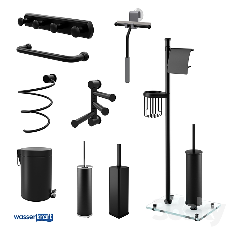 Additional WasserKRAFT accessories in black_OM - Bathroom accessories ...