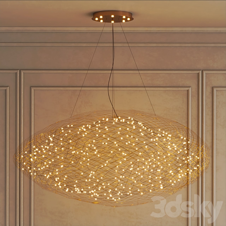 Led cloud chandelier by DIBS Pendant light 3D model