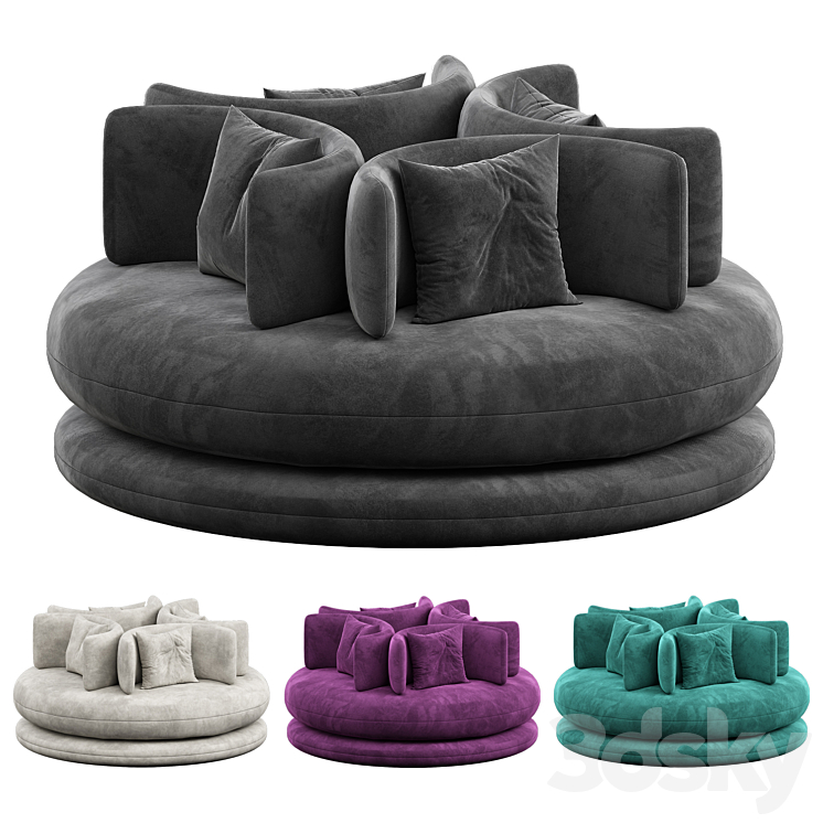 Verner Panton Sofa by Verpan - Sofa - 3D model