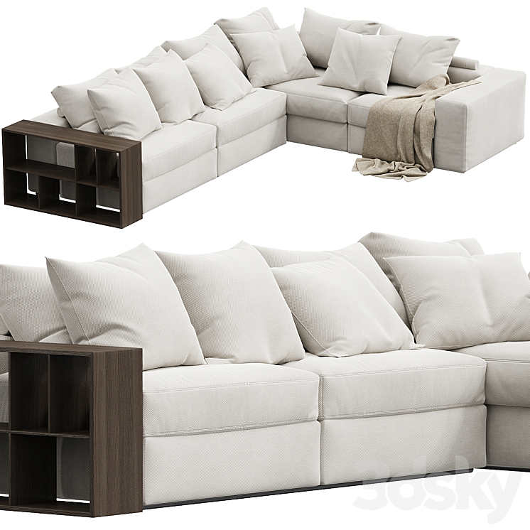 Groundpiece modular sofa by Flexform 11MXB Sofa 3D model