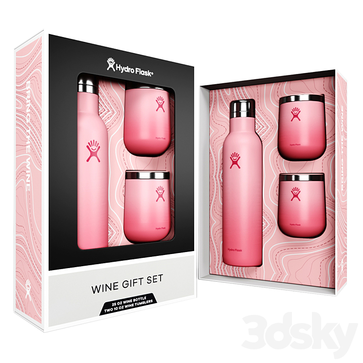 Hydro Flask Wine Gift Set 02 Other kitchen accessories 3D model