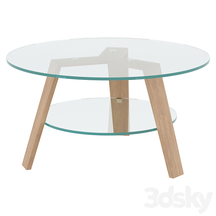 3 Legs Coffee Table with Storage - Table - 3D model