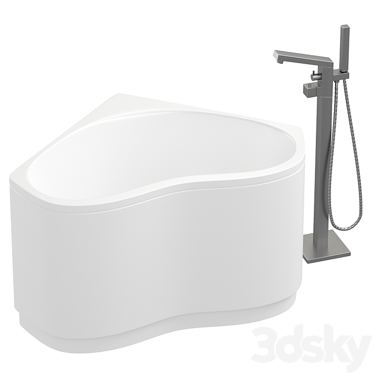 KENORA ACRYLIC CORNER TUB Bathtub 3D model