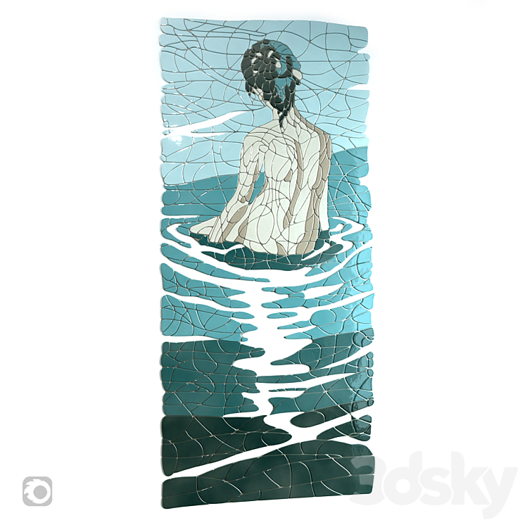 (OM) Wall panel "Bather" - Other decorative objects - 3D model