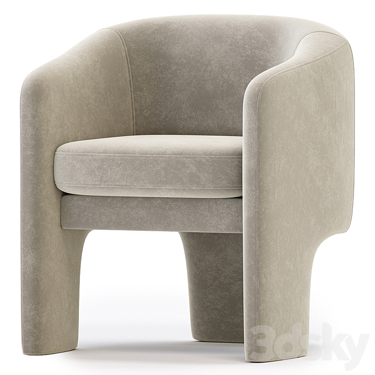 Upland Upholstered Armchair Arm chair 3D model