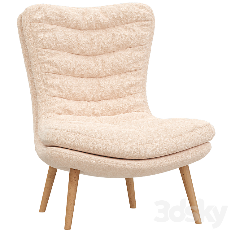 Adairs Glasgow Brandy_Vanilla Teddy Chair Arm chair 3D model