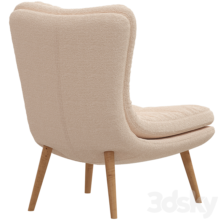 Adairs Glasgow Brandy_Vanilla Teddy Chair Arm chair 3D model