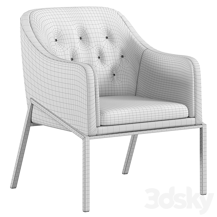 ARMCHAIR PATTERN KOCCA by mazzoli Arm chair 3D model
