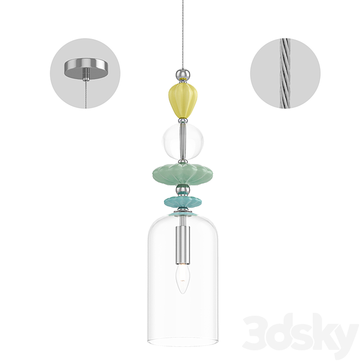 Odeon Light Classic Bizet - Pendant light - 3D model