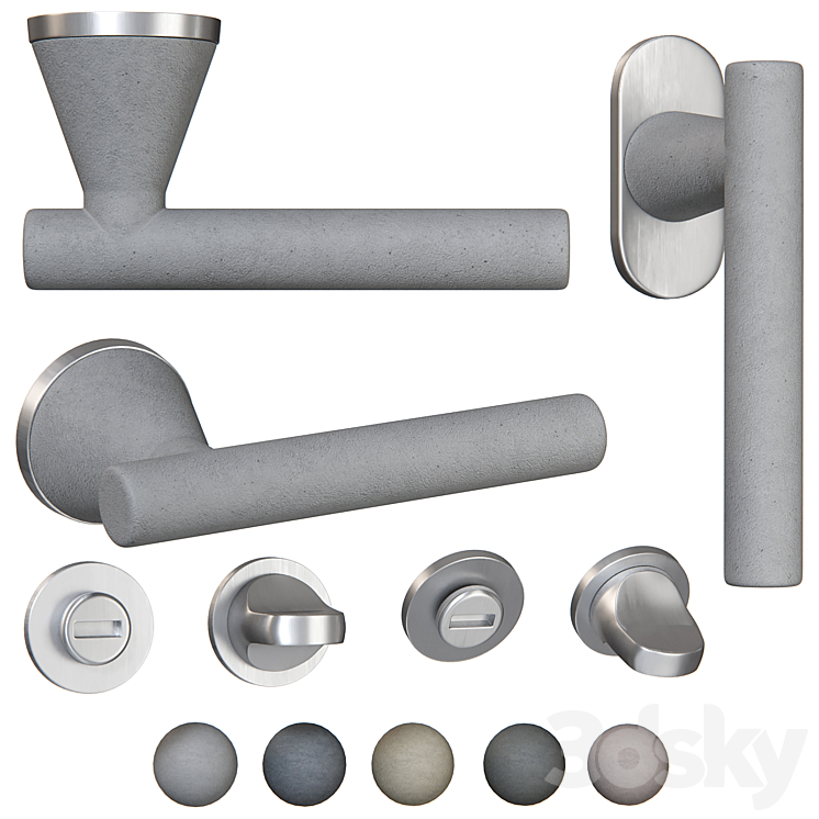 Juno door handle by Mandelli Doors 3D model