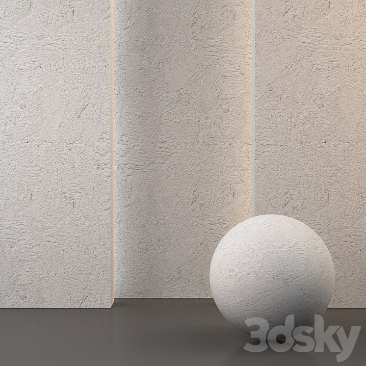 Decorative plaster Wall covering 3D model