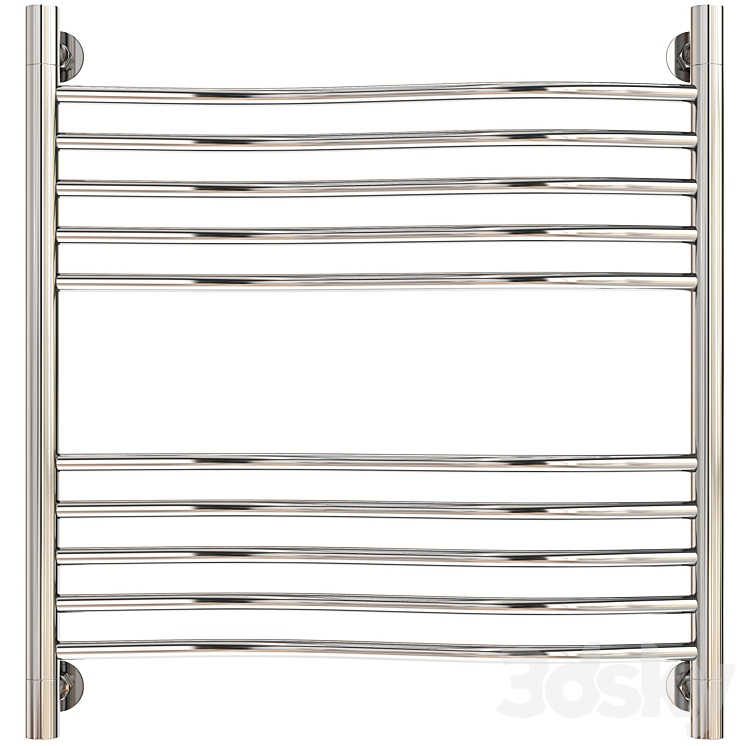 Water heated towel rail Sunerzha Fluid 60x60 Towel rail 3D model